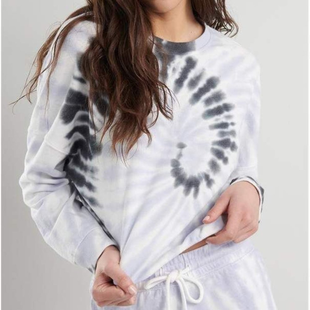 GARAGE TIE DYE SWEATER PURPLE GREY